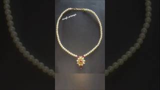 Handmade Pearl Necklace #diy #shorts #ytshorts #necklace #pearlnecklaces
