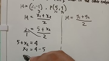How to find the other endpoint of a line segment whose given is a midpoint and other endpoint?