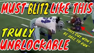 BEST BLITZ TIP IN MADDEN 20: BLITZ THIS WAY AND MAX PROTECT AND MOTION BLOCKING CAN'T BLOCK THIS.🔥