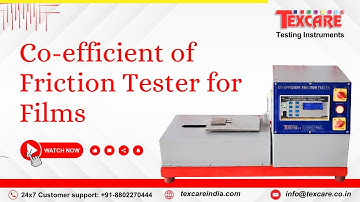 How to Test Coefficient of Friction for Films | Coefficient of Friction Tester | Texcare