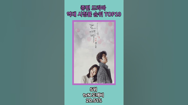 종합편성채널 드라마 역대 시청률 순위 TOP10