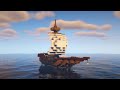 Minecraft How To Build A Medieval Ship Build Tutorial 