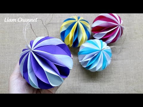 Hướng dẫn làm Quả Cầu Giấy trang trí cực dễ | How to make paper ball | Liam Channel | Foci