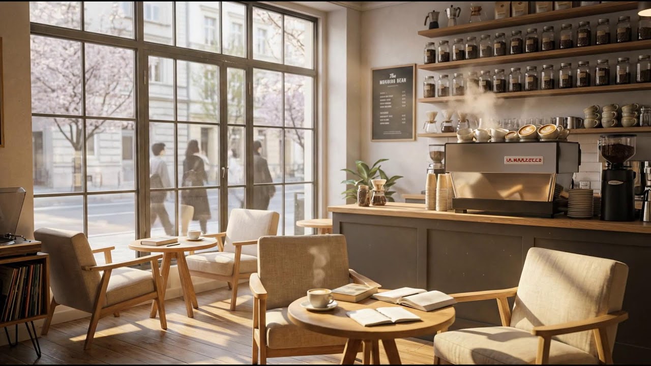 穏やかな春のカフェの音色 🌷🎶 平穏な背景