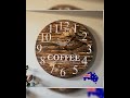 Clock Wall Rustic Wood Coffee Everything Possible Aussie Made