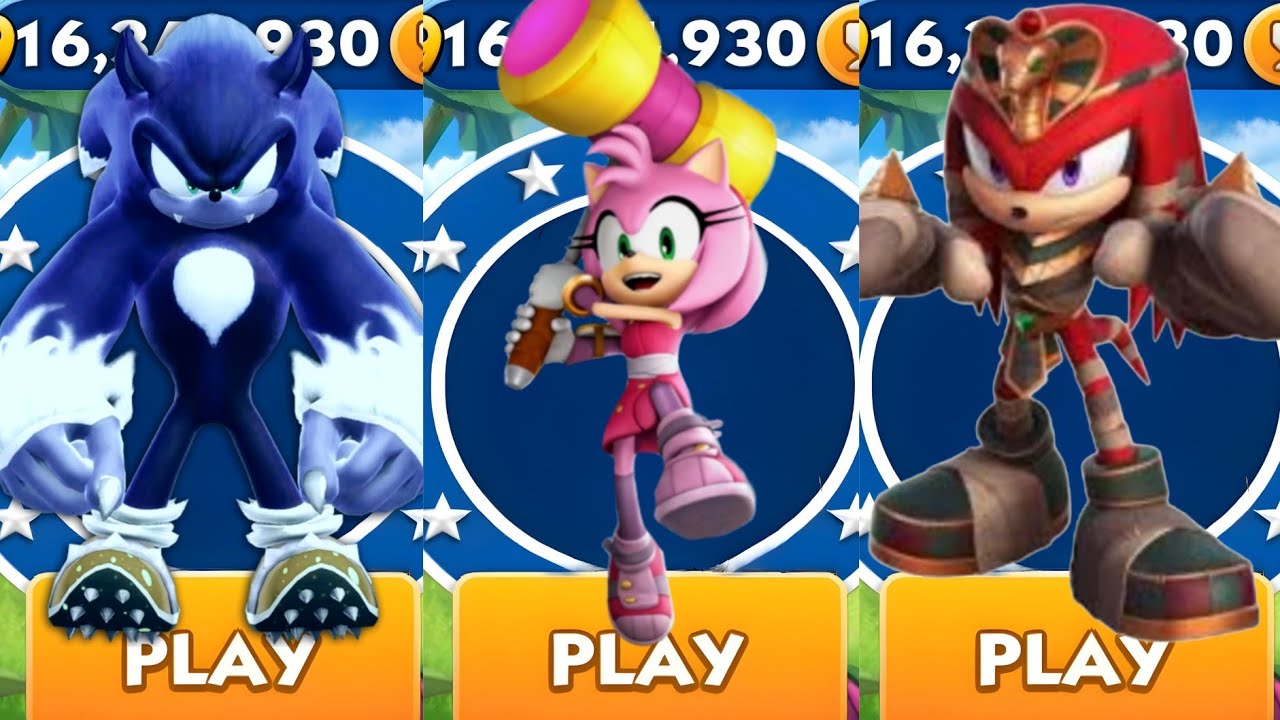 Sonic Dash - Werehog Dash VS Thorn Rose VS Mummy Knuckles _ Movie Sonic ...