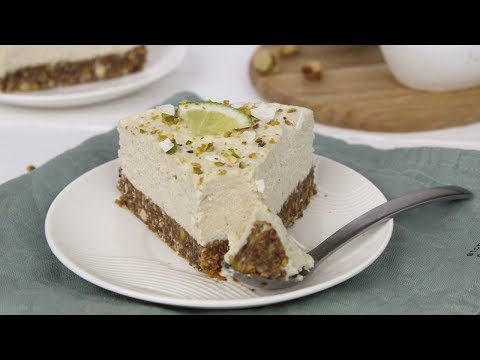 Raw Pistachio, Coconut & Lime Cheesecake | No-Bake Cheesecake | Vegan Dessert