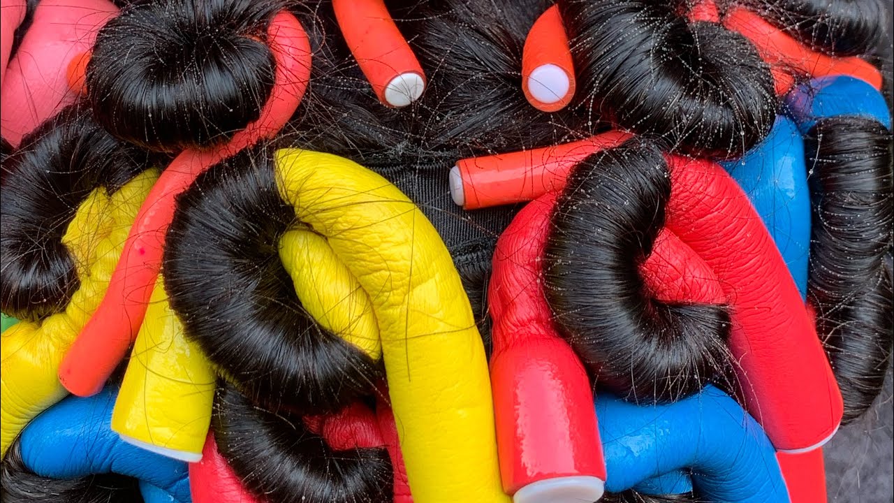 How to get heatless bouncy curls using flexi rods 👌 YouTube