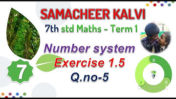 7th std maths tamil term 1/Number system /exercise 1.5 Q.no-5/statement problems on integer samacher