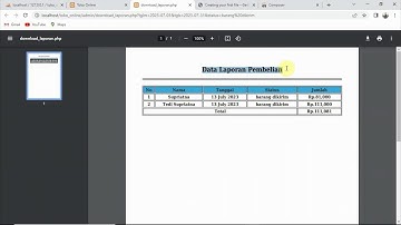 43 - Tutorial Membuat Toko Online Dengan PHP dan Mysqli - Cetak Laporan Pembelian File PDF