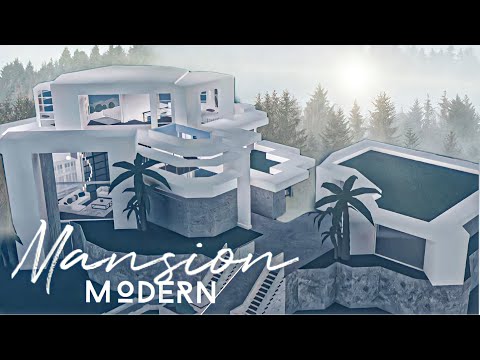 Bloxburg: Mansion Modern White ((NO LARGE PLOT))|| House Build