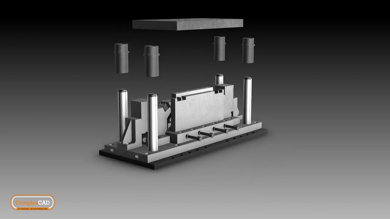 Штамп для получения раструба в лотке. / Stamp for a bell in a tray.