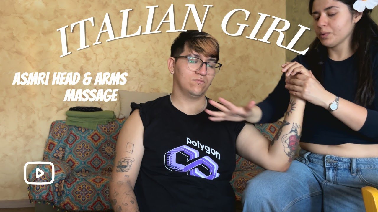 ASMR | BACK & ARMS massage by a Italian girl | MAGICAL HANDS | INDIAN Technical