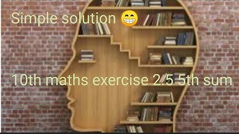 10th maths exercise 2.5  5th sum