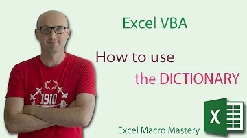 Excel VBA Dictionary: How to use the Dictionary (1/4)