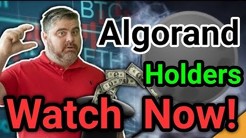 Algorand Watch Now! Holders || Algorand Price Prediction || Algorand News Today
