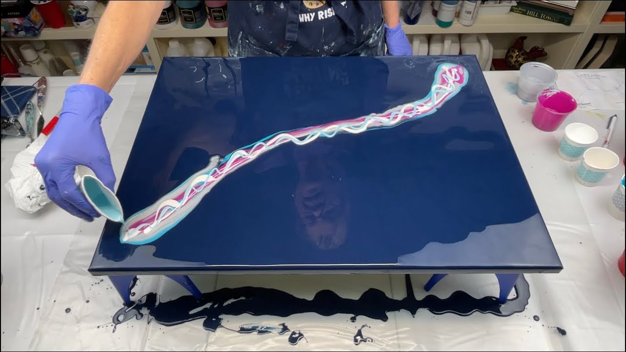 #56 "BEAUTIFUL" Dutch Pour with Payne's Grey Base - Acrylic Pouring ...