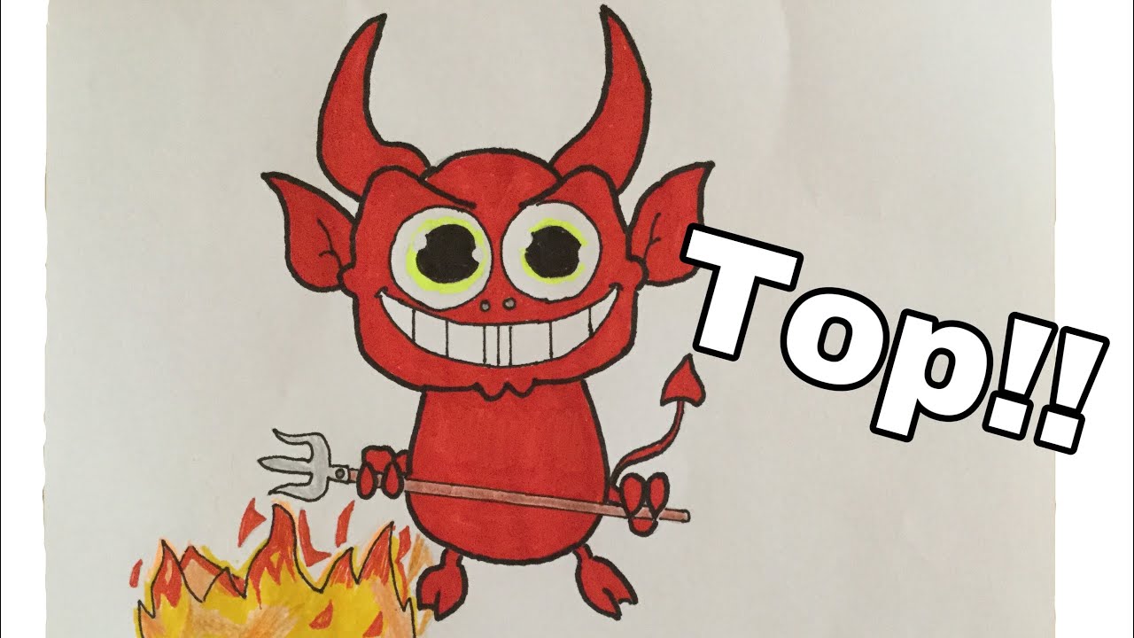 #5 - Hoe teken je... een duivel (normaal). - YouTube