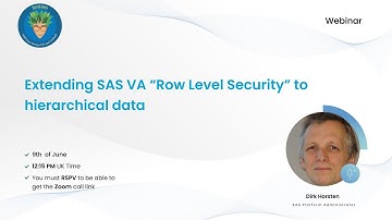 Extending SAS VA “Row Level Security” to hierarchical data