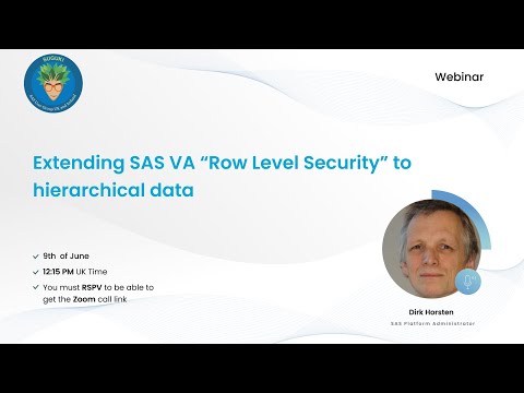 Extending SAS VA “Row Level Security” to hierarchical data