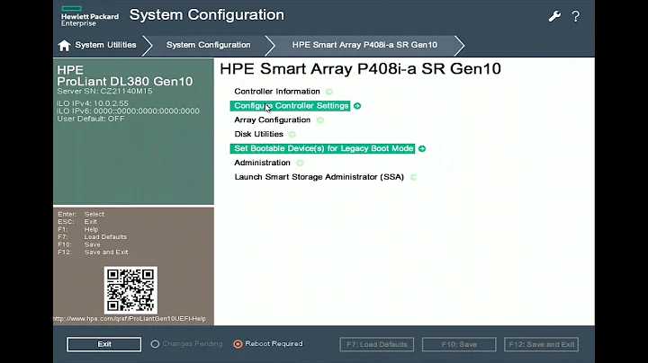 Raid 10 on HPE Smart Array P408i-a SR Gen10