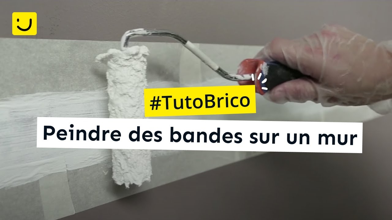 TUTO Peindre des bandes sur un mur - YouTube