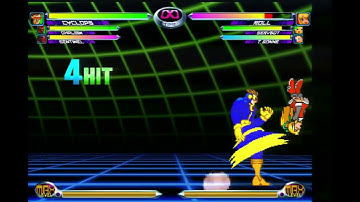 Sega Dreamcast MVC2 Cyclops "Meaty" Ground magic series (Gamma) 2 reps (Roll corner only) p45