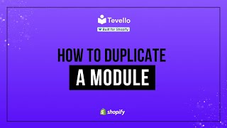 How To Duplicate A Module