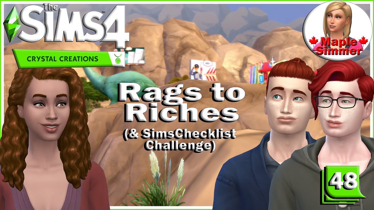 Finale Pt 48: Crystal Creations Rags to Riches & Sims Checklist Challenge (Sims 4)