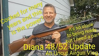 Diana 48/52 Cocked for many years and this was the power!? Update and An Uncut Airgun Vlog
