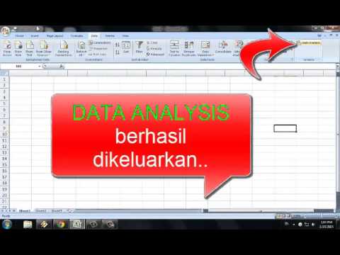 Video: Bagaimana cara membuka analisis data di Excel 2007?