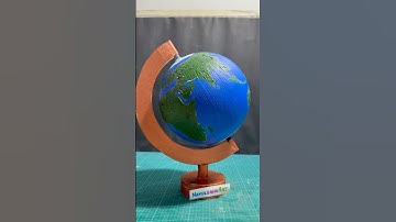 Globe model for school Exhibition_Model of Earth 3d using cardboard and plastic ball #shortsfeed