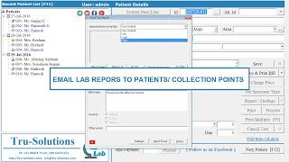 eLab  - email Lab Reports to patients, referring doctor, collection centres. screenshot 5