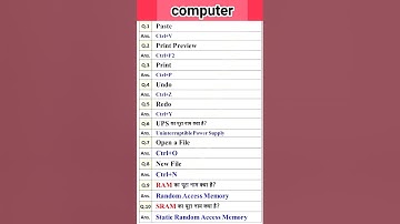 Computer gk || computer basics || computer shortcut key ||computer kaise sikhe #gk #dca  #keyboard