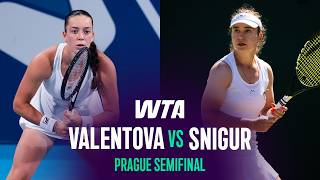 Tereza Valentova vs. Daria Snigur | 2026 Prague Semifinal | WTA Match Highlights