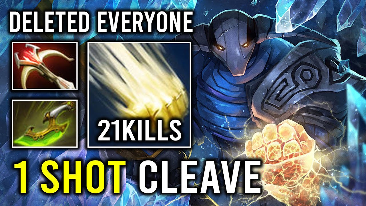 WTF 1 SHOT CLEAVE GOD Brutal Sven God Strength Destroy Everything on the Way Dota 2