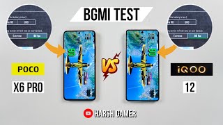 iQOO 12 vs Poco X6 Pro 90FPS Pubg Test with FPS Meter | Who Wins? 🤔