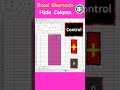 How to Hide the Columns using Shortcut Keys in MS Excel