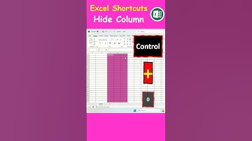 How to Hide the Columns using Shortcut Keys in MS Excel