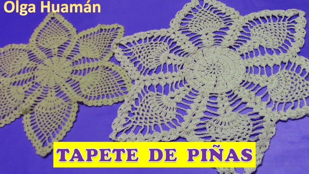 TAPETE O CENTRO DE MESA DE PIÑAS A CROCHET
