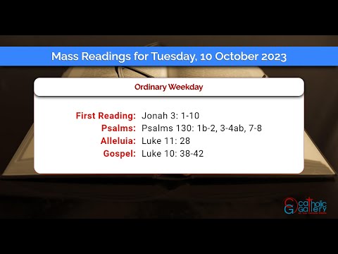 Catholic Mass Readings in English - October 10 2023 - YouTube