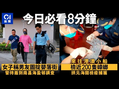 #今日新聞 南昌海盈邨女子稱男友圖掟嬰落街 警持盾到場調查｜拱北海關在來往港澳小船上檢疫 捕獲近200隻蟑螂｜01新聞｜Hong Kong News｜江湖飯局｜偷床單｜打劫｜初選案｜英國大臣｜天文台