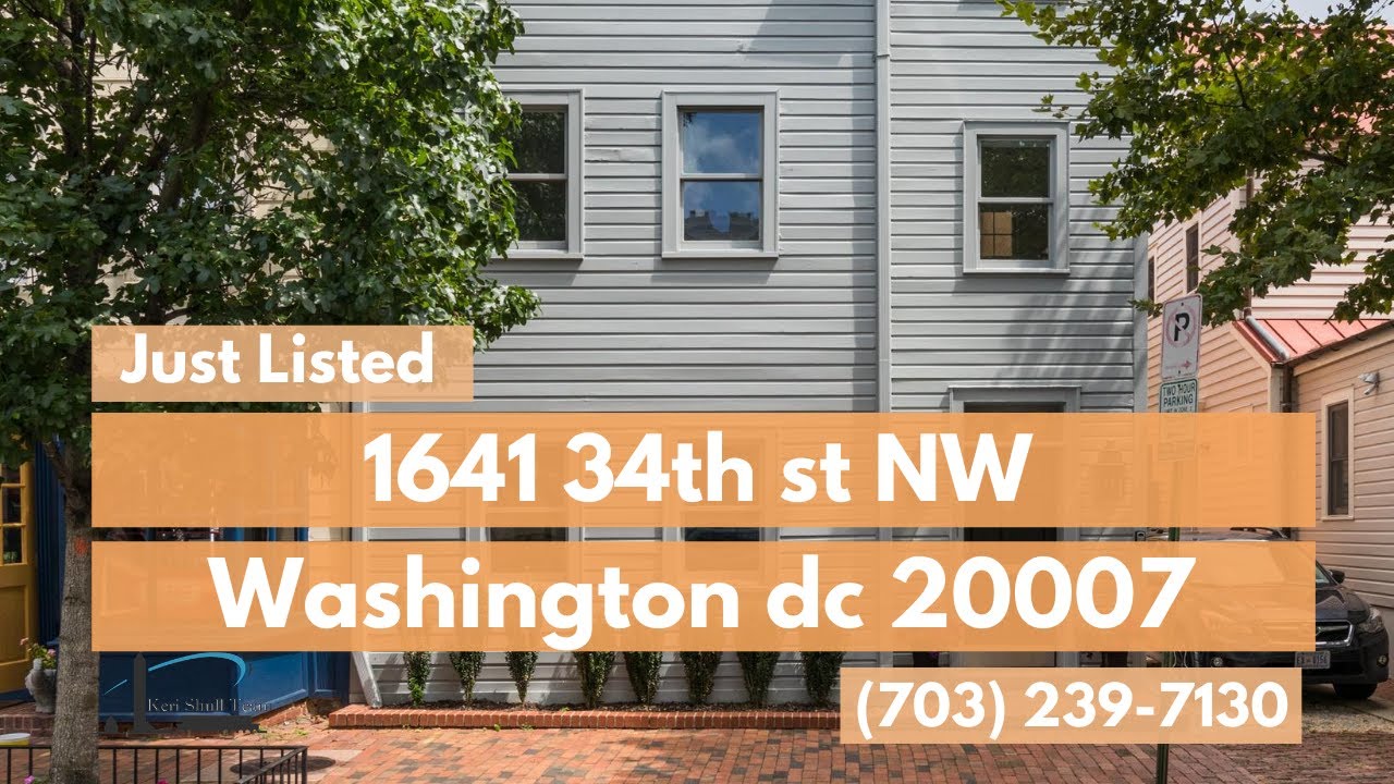 1641 34th St NW Home For Sale Washington, DC 20007 YouTube