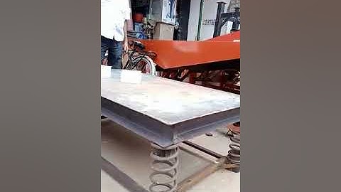 vibration table 5x3 .  Testing before delivery.