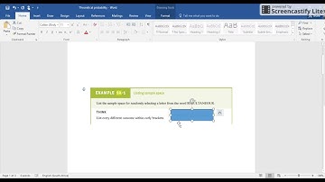 Listing Sample Space