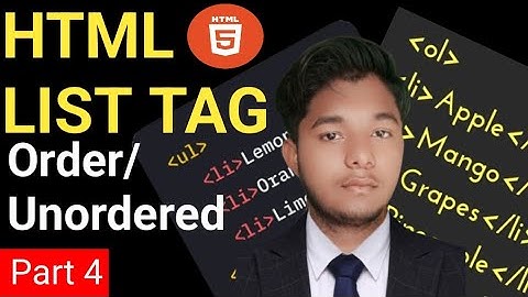 "HTML List Tags Explained in Urdu/Hindi | Ordered & Unordered List | Complete HTML Course"