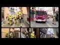 Los bomberos realizan maniobras en el casco viejo de Portugalete