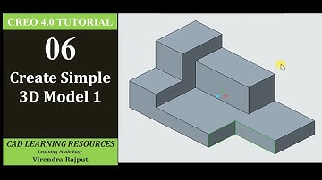Creo Tutorial 6: Create Simple 3D Model 1 using Creo 4.0 By Virendra Rajput
