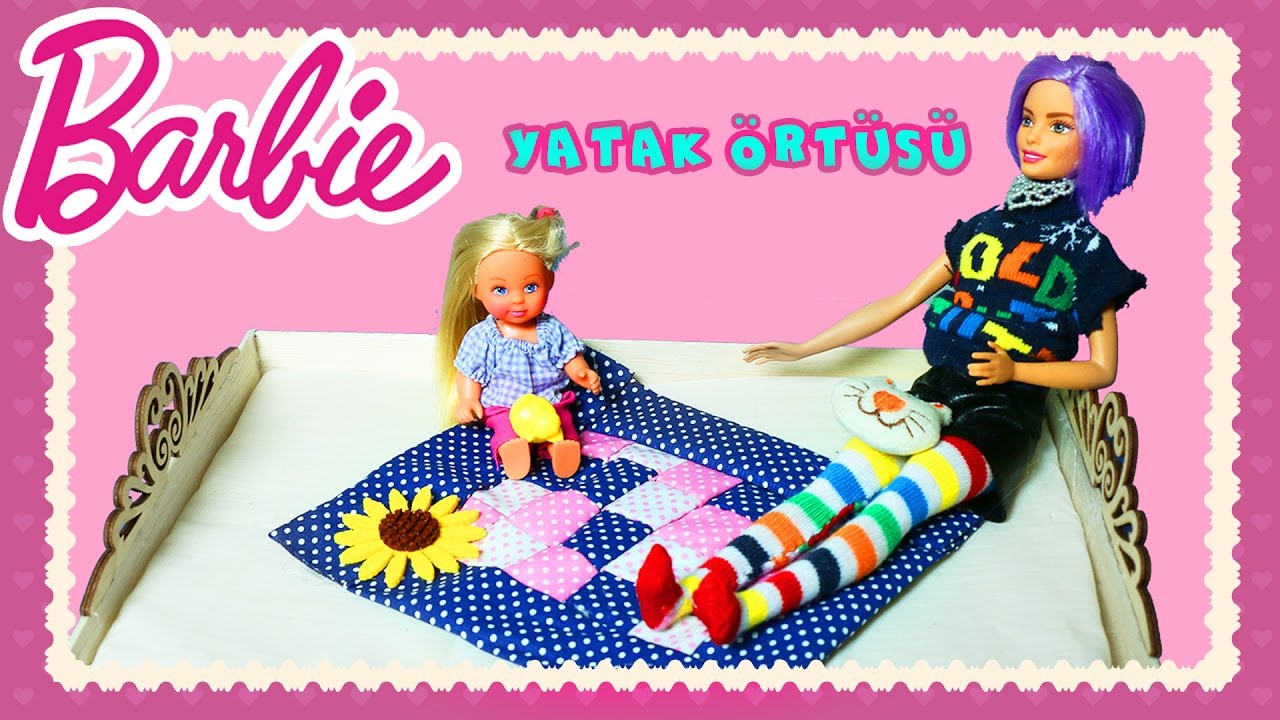 Barbie Genç Odası Yatak Örtüsü Nasıl Yapılır Evcilik Oyunu