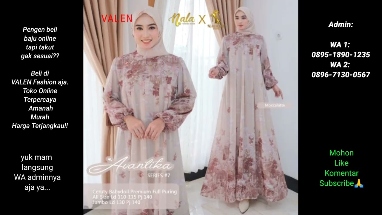 9 Spesial Model Gamis Terbaru 2025 2026 | Gamis Lebaran Pengajian Pesta Kondangan